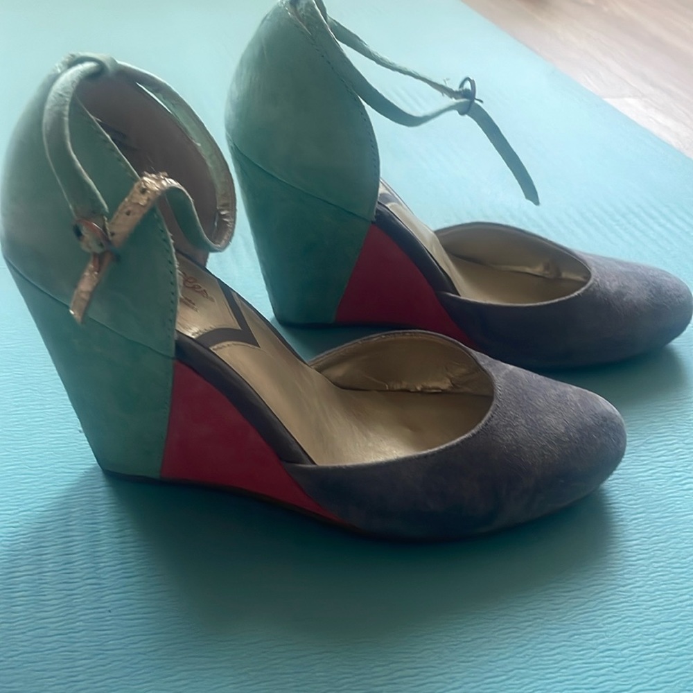 Seychelles color block wedges